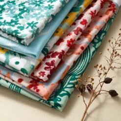 GOTS Cotton Jersey Birds & Flowers | Tula – Pastel Green -Tailor Supplies Sales Store ZB03 155