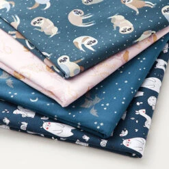 Cotton Jersey Sloths Practising Yoga – Blue Grey 12 Cotton Jersey Sloths Practising Yoga – Blue Grey -Tailor Supplies Sales Store ZB03 19