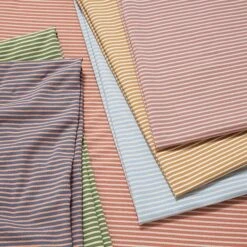 Narrow Stripes Cotton Jersey – Anemone/terracotta -Tailor Supplies Sales Store ZB03 192