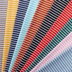 GOTS Cotton Jersey Stripes | Albstoffe – Curry/white -Tailor Supplies Sales Store ZB03 200