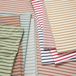 Narrow & Wide Stripes Cotton Jersey – White/red -Tailor Supplies Sales Store ZB03 223