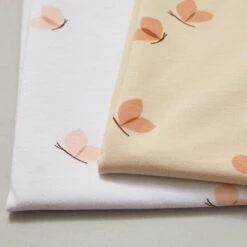 Cotton Jersey Delicate Butterfly– White -Tailor Supplies Sales Store ZB03 243