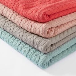 Cabled Cloque Jacquard Jersey – Rosé -Tailor Supplies Sales Store ZB03 269