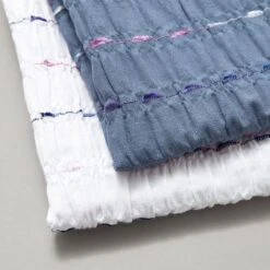 Seersucker With Effect Threads – White -Tailor Supplies Sales Store ZB03 280