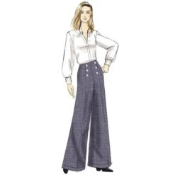 High-Waisted Pants, Very Easy Vogue9282 | 6 - 22 -Tailor Supplies Sales Store ZB03 369