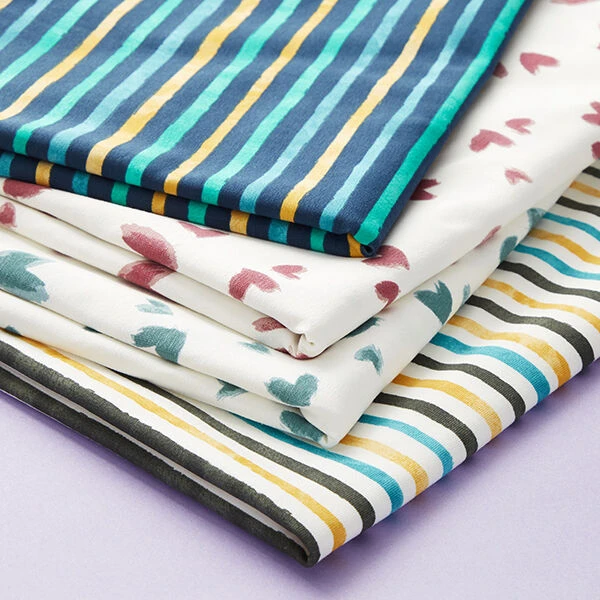 Cotton Jersey Painted Hearts – Offwhite/reed 7 Cotton Jersey Painted Hearts – Offwhite/reed - Image 5