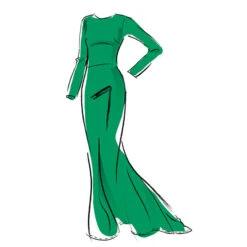 Evening Dress, McCall´s 8038 | 34-42 -Tailor Supplies Sales Store ZB03 378