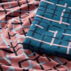 GOTS Cotton Jersey Checks | Tula – Light Petrol -Tailor Supplies Sales Store ZB03 44