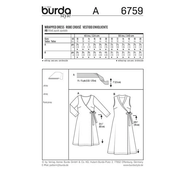 Wrapped Dress , Burda 6759 7 Wrapped Dress , Burda 6759 - Image 5