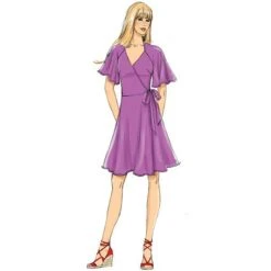 Wrap Dresses, Butterick 6554 | 6 - 14 -Tailor Supplies Sales Store ZB03 488