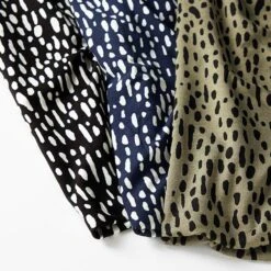 Viscose Jersey, Droplet Dots – Khaki/black -Tailor Supplies Sales Store ZB03 57