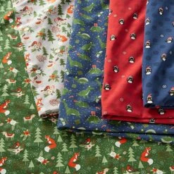 Cotton Jersey Penguin With Santa Hat – Navy Blue -Tailor Supplies Sales Store ZB04 1