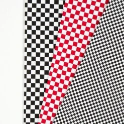 Cotton Jersey Chessboard [9 Mm] – Black/white -Tailor Supplies Sales Store ZB04 101