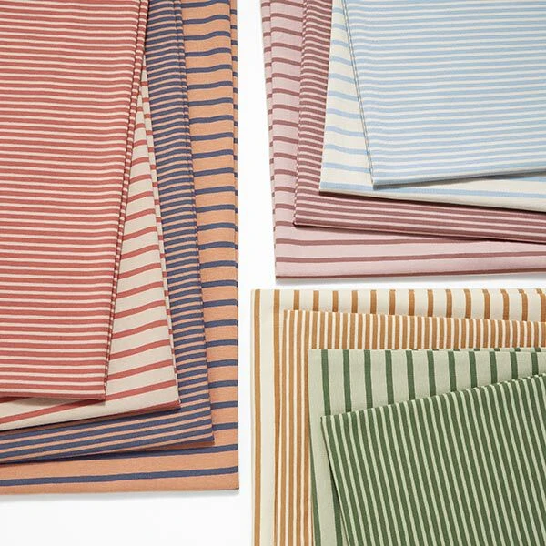Narrow & Wide Stripes Cotton Jersey – Copper/denim Blue 8 Narrow & Wide Stripes Cotton Jersey – Copper/denim Blue - Image 6