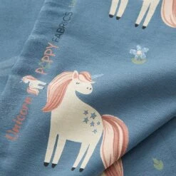 Cotton Jersey Sweet Glitter Unicorns – Blue Grey 10 Cotton Jersey Sweet Glitter Unicorns – Blue Grey -Tailor Supplies Sales Store ZB04 118