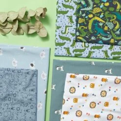 Cotton Jersey Baby Elephants – Light Blue -Tailor Supplies Sales Store ZB04 120