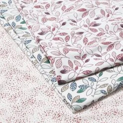 Organic Cotton Jersey Abstract Leafy Tendrils – Offwhite/blue -Tailor Supplies Sales Store ZB04 122