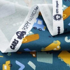 GOTS Cotton Jersey Vehicles – Denim Blue 10 GOTS Cotton Jersey Vehicles – Denim Blue -Tailor Supplies Sales Store ZB04 125