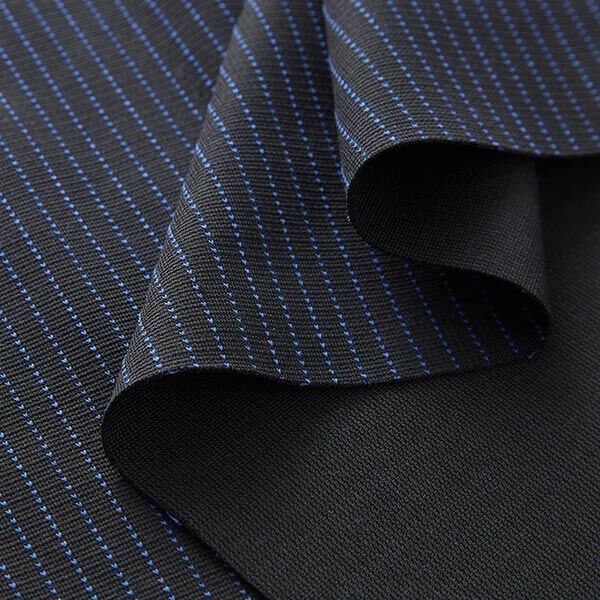 Pinstripes Ponte Roma Jersey – Black/indigo 5 Pinstripes Ponte Roma Jersey – Black/indigo - Image 3