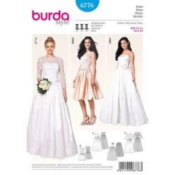 Corset Dress, Burda 6776 11 Corset Dress, Burda 6776 -Tailor Supplies Sales Store ZB04 153