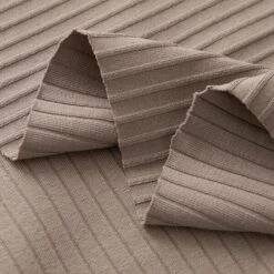 Plain Ribbed Jersey – Medium Brown -Tailor Supplies Sales Store ZB04