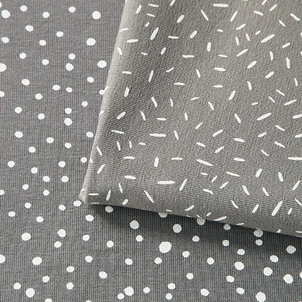 Cotton Jersey Irregular Dots – Grey 8 Cotton Jersey Irregular Dots – Grey - Image 6