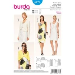 Dress, Burda 6773 -Tailor Supplies Sales Store ZB04 359