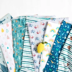 Dino World Cotton Jersey | PETIT CITRON – Petrol -Tailor Supplies Sales Store ZB04 38