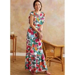 Dress, Butterick B6677 | 40-48 -Tailor Supplies Sales Store ZB04 410