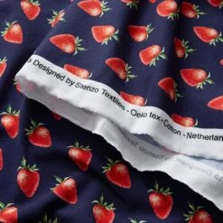 Cotton Jersey Strawberries Digital Print | STENZO – Navy Blue/fire Red -Tailor Supplies Sales Store ZB04 55