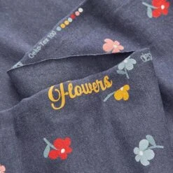 Cotton Jersey Little Flowers – Navy Blue -Tailor Supplies Sales Store ZB04 86