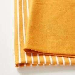 GOTS Cotton Jersey Stripes | Albstoffe – Curry/white -Tailor Supplies Sales Store ZB04 95