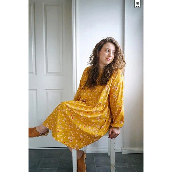 GOTS Cotton Jersey Chamomile | Tula – Curry Yellow/pink 9 GOTS Cotton Jersey Chamomile | Tula – Curry Yellow/pink - Image 7