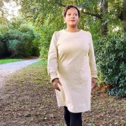 Broken Check Cotton Jersey – Cashew -Tailor Supplies Sales Store ZB05 36