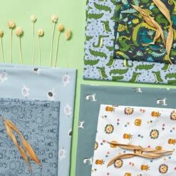 Cotton Jersey Baby Elephants – Light Blue -Tailor Supplies Sales Store ZB05 53