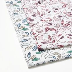 Organic Cotton Jersey Abstract Leafy Tendrils – Offwhite/blue -Tailor Supplies Sales Store ZB05 54