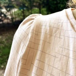 Broken Check Cotton Jersey – Cashew -Tailor Supplies Sales Store ZB06 11