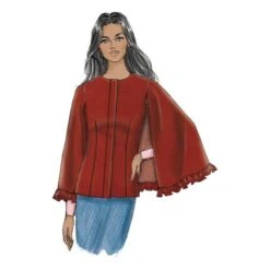 Misses' Cape, Butterick 6603 | 14 - 22 -Tailor Supplies Sales Store ZB06 47