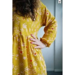 GOTS Cotton Jersey Chamomile | Tula – Curry Yellow/pink 17 GOTS Cotton Jersey Chamomile | Tula – Curry Yellow/pink -Tailor Supplies Sales Store ZB06 7