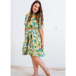 GOTS Cotton Jersey Birds & Flowers | Tula – Pastel Green -Tailor Supplies Sales Store ZB07 11