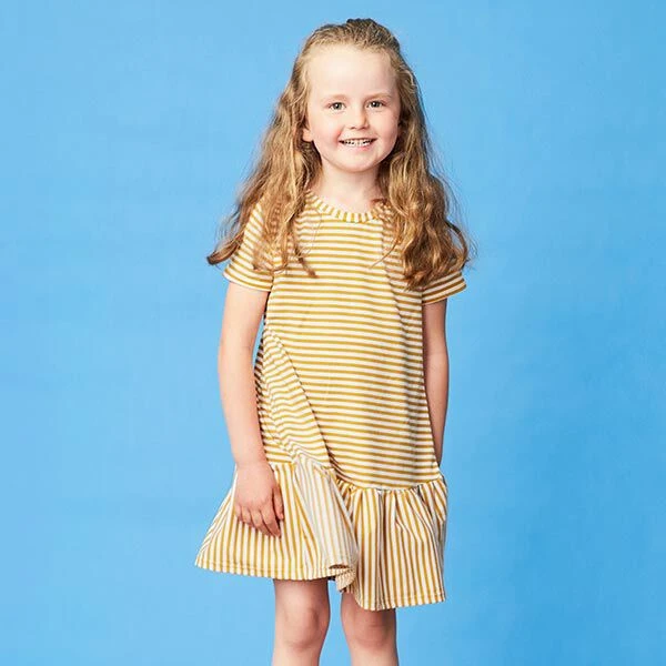 Cotton Jersey Narrow Stripes – Mustard/white 5 Cotton Jersey Narrow Stripes – Mustard/white - Image 3