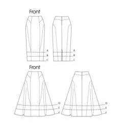Side-Flare Or Pencil Skirts, Vogue 8750 | 12 - 20 -Tailor Supplies Sales Store ZB09 11