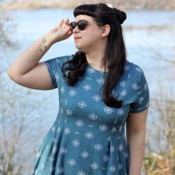 GOTS Cotton Jersey Compass | Tula – Denim Blue -Tailor Supplies Sales Store ZB09 2