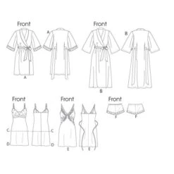 Robe, CAMISOLE, Slip And PANTIES, Vogue 8888 | 6 - 19 Robe, CAMISOLE, Slip And PANTIES, Vogue 8888 | 6 - -Tailor Supplies Sales Store ZB09 22
