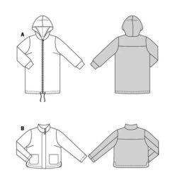 Plus-Size Jacket | Burda 5877 | 44-54 -Tailor Supplies Sales Store ZB10 11