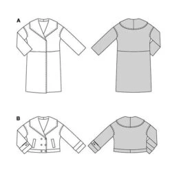 Jacket / Coat | Burda 5860 | 34-44 -Tailor Supplies Sales Store ZB10 34