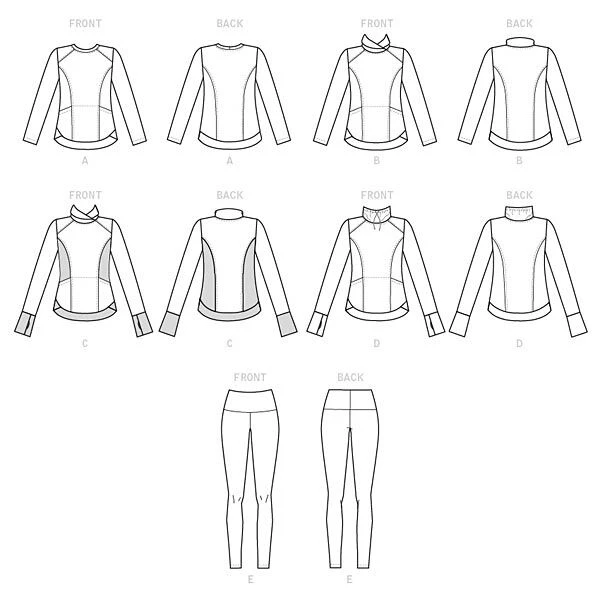 Misses' Tops And Leggings, McCall's | 4 - 12 9 Misses' Tops And Leggings, McCall's | 4 - 12 - Image 7