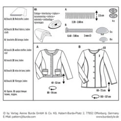 Jacket | Blazer, Burda 6465 | 34 - 46 13 Jacket | Blazer, Burda 6465 | 34 - 46 -Tailor Supplies Sales Store ZB11 170