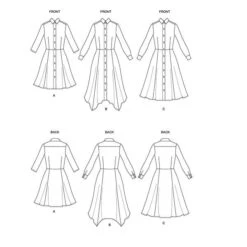Dress, Butterick 6702 | 40-48 -Tailor Supplies Sales Store ZB11 19