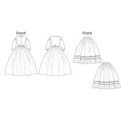 Dress With Petticoat, Butterick 5831 | 8 - 16 -Tailor Supplies Sales Store ZB11 20